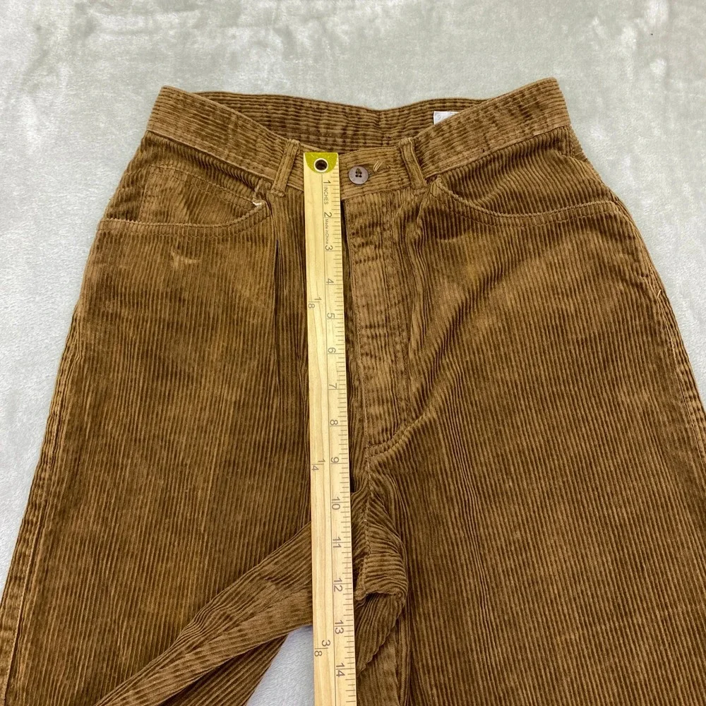 VTG ESPRIT SPORT Brown Corduroy High Waisted Pleated Trousers Pants Kids Sz 9/10